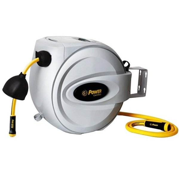 Power Jet Retractable Power Hose Reel, 58 in Hose, 70 ft L Hose BL-GW075